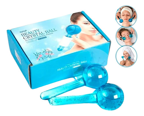 Masajeador Facial Bolas De Cristal Frio Masaje Facial