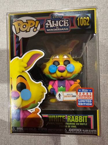 Funko Pop 1062 White Rabbit Blacklight 2021 Summer Con Ex