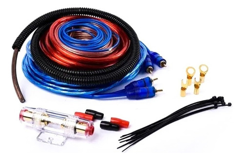 Kit Cables Instalacion Potencia 8 Gauge 1500w Sub Woofer