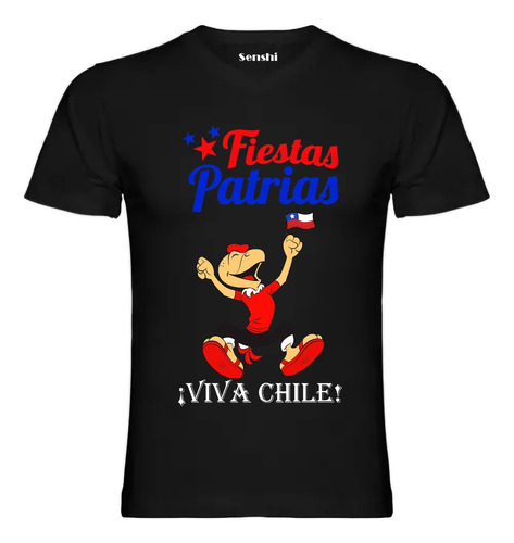 Polera Fiestas Patrias Dieciocho Condorito Estampada Dtf 001