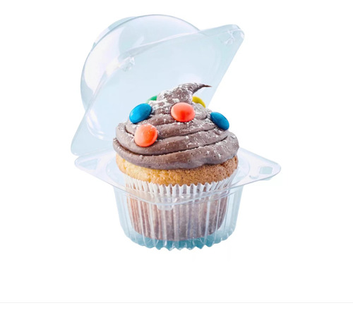 Porta Cupcake Plástico 1 Porción X 100 Unidades