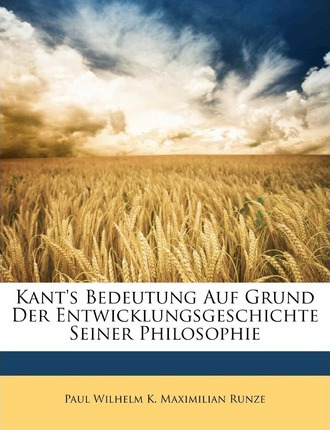 Libro Kant's Bedeutung Auf Grund Der Entwicklungsgeschich...