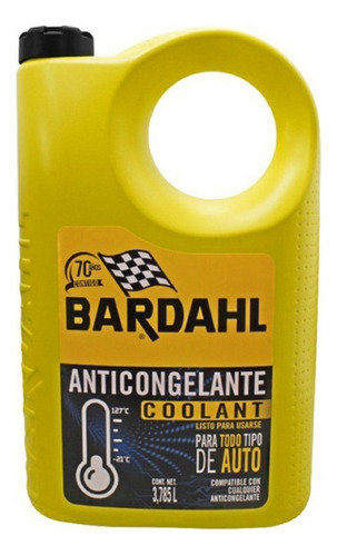 Garrafa Anticongelante Bardahl Coolant Listo Para Usar 3.78l Color Verde