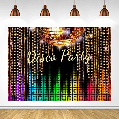 Vintage 70s 80s 90s Disco Party Backdrop Let's Glow Vts9o