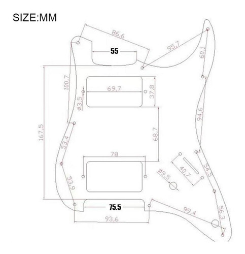 Guitarra Pickguard Pickup Humbucker Para Guitarras