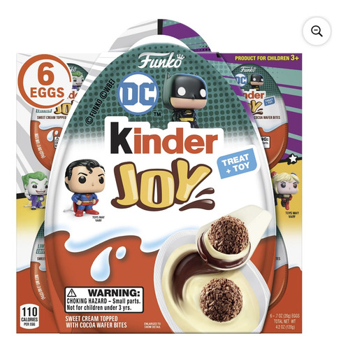 Kinder Joy Chocolate Funko Batman Dc Comics 6 Huevos