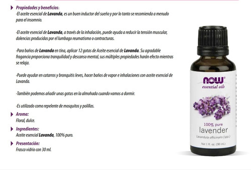 Aceite Lavanda Now 