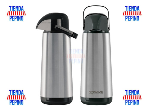 Termo Termolar Lumina Bomba Acero Inox 1,8 Litros Tienda Pepino Frio Calor Temperatura Catering Vidrio