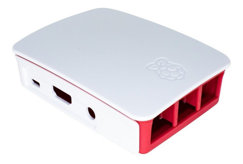 Case Raspberry Pi 3 B / B+ Foundation Branco E Vermelho