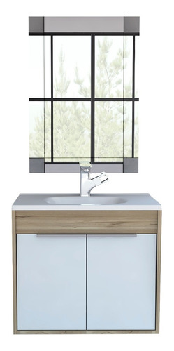Mueble De Lavamanos Carter 60 Flotante + Espejo Genova