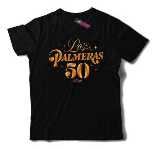 Remera Los Palmeras 50 Años Cumbia 1 Dtg Premium
