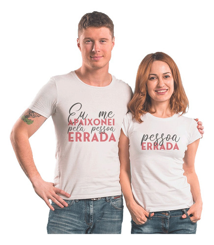 Kit 2 Camiseta Casal Combina Dia Dos Namorados Presente Amor