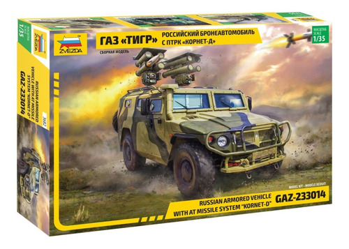 Vehículo Ruso Blindado Tiger Con Lanzamisil By Zvezda # 3682