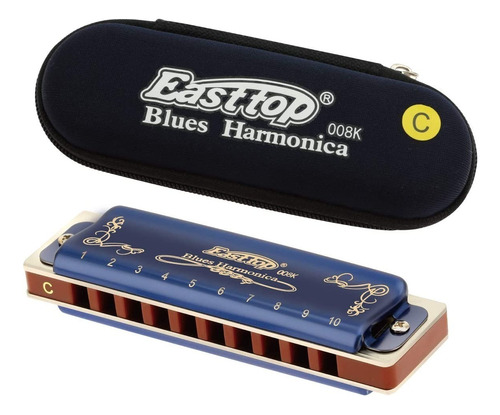 East Top Harmonica Diatonic Blues Harmonica Key Of C 10 Hole