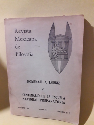 Revista Mexicana De Filosofía 11 Homenaje A Leibniz