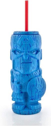 Geeki Tikis Marvel Avengers Capitán América Vaso Estilo Tiki