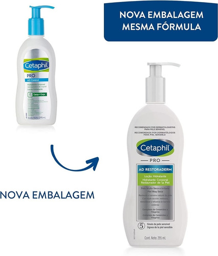 Kit Cetaphil Restoraderm Pro Ad Control 1 Loção 2 Sab 295ml