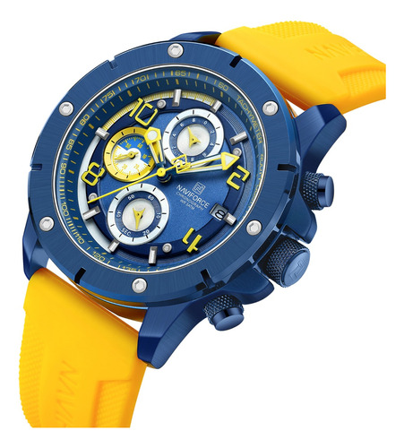 Relojes Impermeables Deportivos De Silicona Naviforce Para H