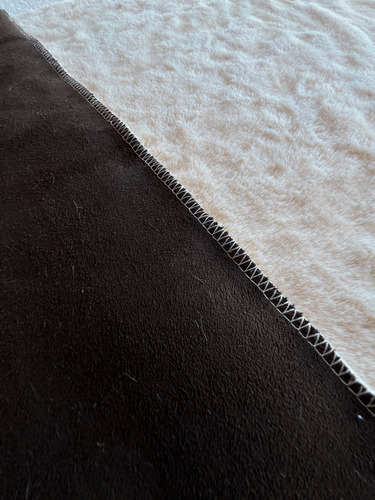 Alfombra Peluda 90x50 Cm Moderna Dormitorio / Costado Cama 90 Cm 50 Cm Premium Beige
