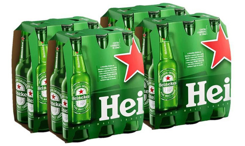 Kit Cerveja Heineken 330ml Long Neck 24 Unidades
