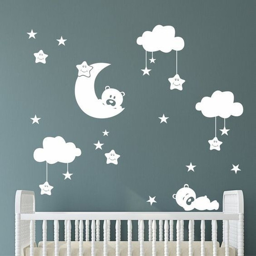 Vinil Decorativo De Nubes Para Bebé