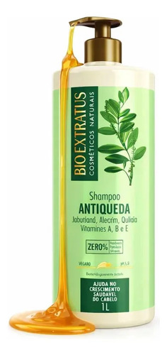 Shampoo Antiqueda Jaborandi 1l. Ativa A Circulação Do Couro