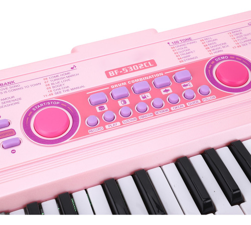 Piano Electrónico Para Niños, 49 Teclas, Teclado, 100 Ritmos
