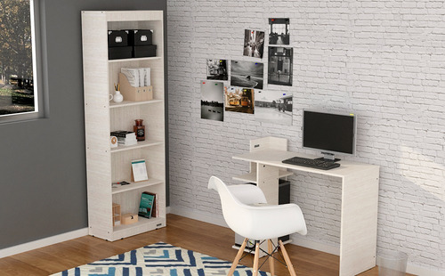 Imagen 3 de 3 de Biblioteca 5 Estantes Mosconi Para Armar Demuebles 80844
