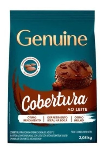 Chocolate Cobertura Fracionada Genuine Ao Leite Gotas 2,05kg