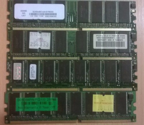 Lote 4 Memoria Ram Ddr 333 256 Mb
