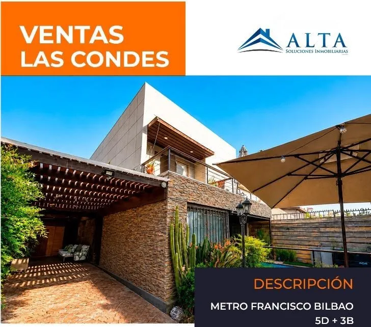 Imagen 1 de 28 de Casa En Venta De 5 Dorm. 3 Dormitorios En Las Condes