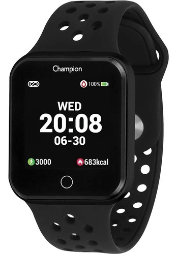Relógio Smartwatch Champion Preto Lançamento Original + Nf