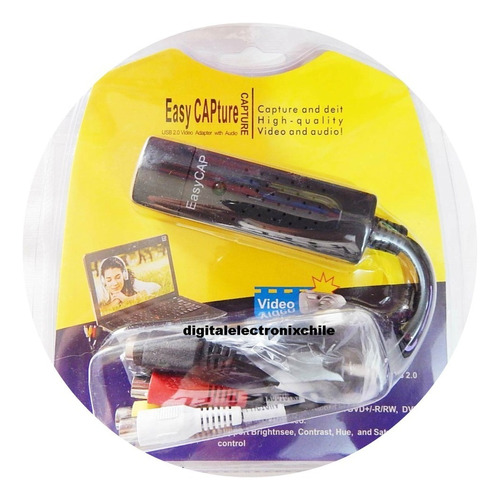 Capturadora De Video Easy Cap Usb Para Traspaso De Cintasvhs