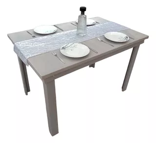 Mesa De Comedor 80x124 Cm Para 6 Personas Muy Resistente