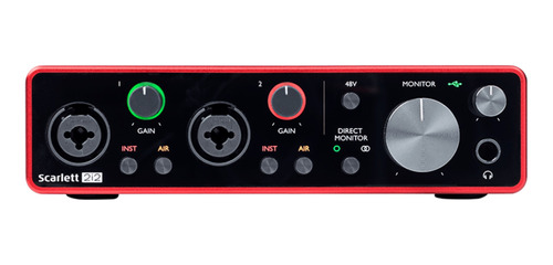Imagen 1 de 5 de Interface de audio Focusrite Scarlett 2i2 3.º.ª generación gen