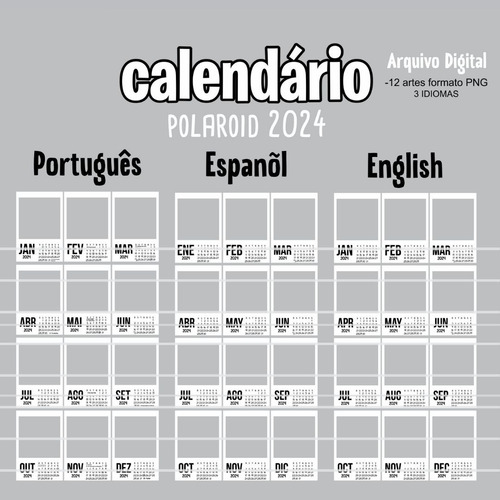 Arquivo Digital Combo Calendários 2024 #12