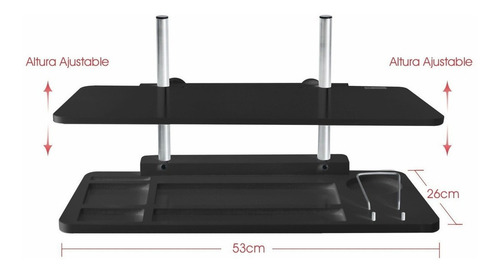 Mesa Elevafácil Ajustable Para Pc All-in-one/monitor, Negro