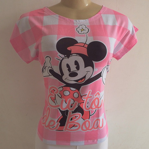 T-shirt Camiseta Blusa Feminina Minnie Eu Tô De Boa