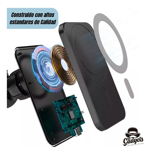Soporte Cargador + Adaptador Auto Coche Para iPhone Magsafe