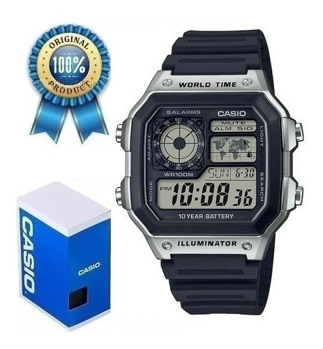 Reloj Casio Ae1200 Hora Mundial