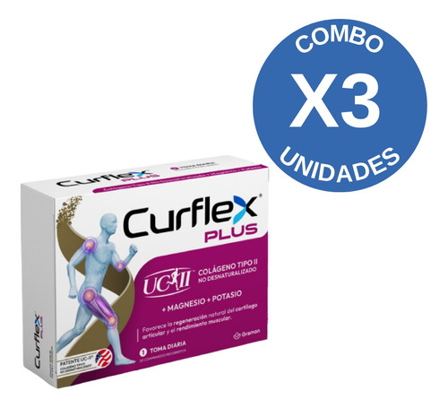 Pack x3 Suplementos Curlflex Plus en Caja 30un