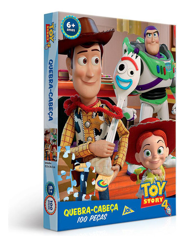 Quebra-cabeça Toy Story 4 Com 100 Peças - Toyster