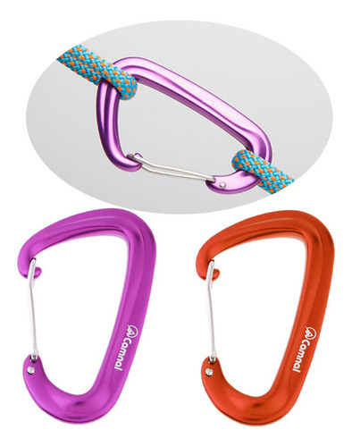 2pcs Hammock Carabiner Wire Gate Snap Carabiner Camping