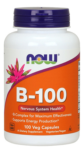 Vitamina Complexo B-100 (100 Vcaps) Now Foods