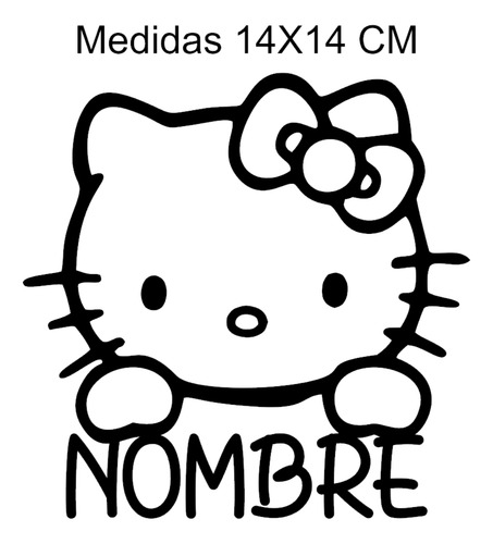 2 Stickers Hello Nombre Personalizado Calcomania Vinil
