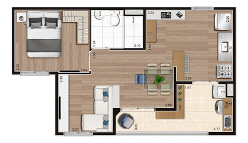 Repasse Apartamento Na Planta 43m Ton Bosque Maia Guarulhos 1 Dorm C/ Sala Ampliada C/ Opção De Fazer 2 Dorms, 1 Vaga + Planejados - Oportunidade, Aceito Carro (quase Pronto) Entrada + Financiamento
