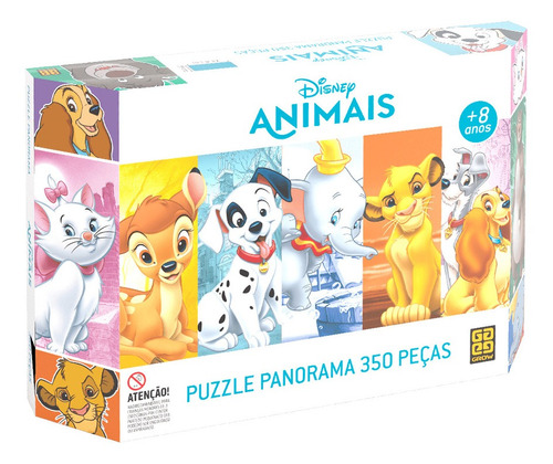 Puzzle 350 Peças Panorama Disney Animais Grow