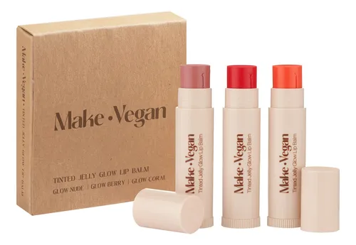Set De Bálsamo Labial Make.crema Hidratante Vegana Para Labi