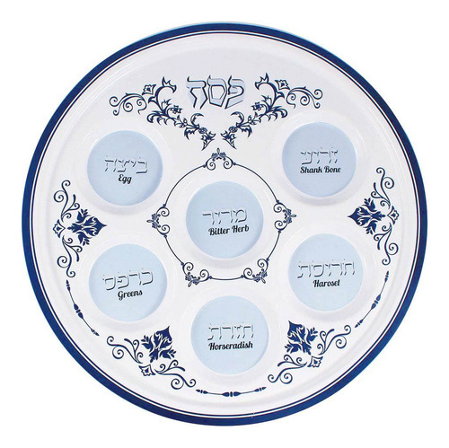 Judaica Seder Pascua Mesa Coleccion Renacentista Placa