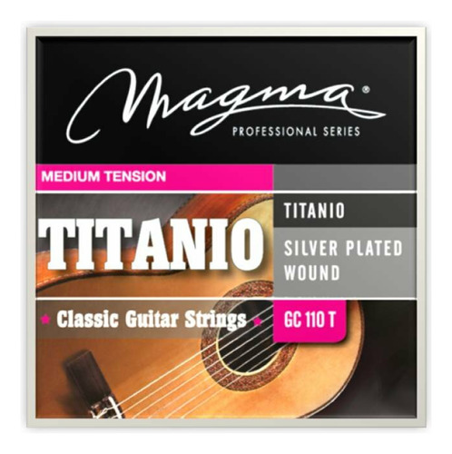 Encordado Guitarra Clásica Magma Tens. Media Titanium Gc110
